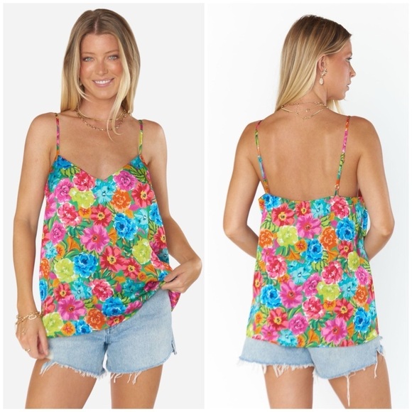 SHOW ME YOUR MUMU Spotlight Tank In Bright Floral Soiree - Picture 1 of 5